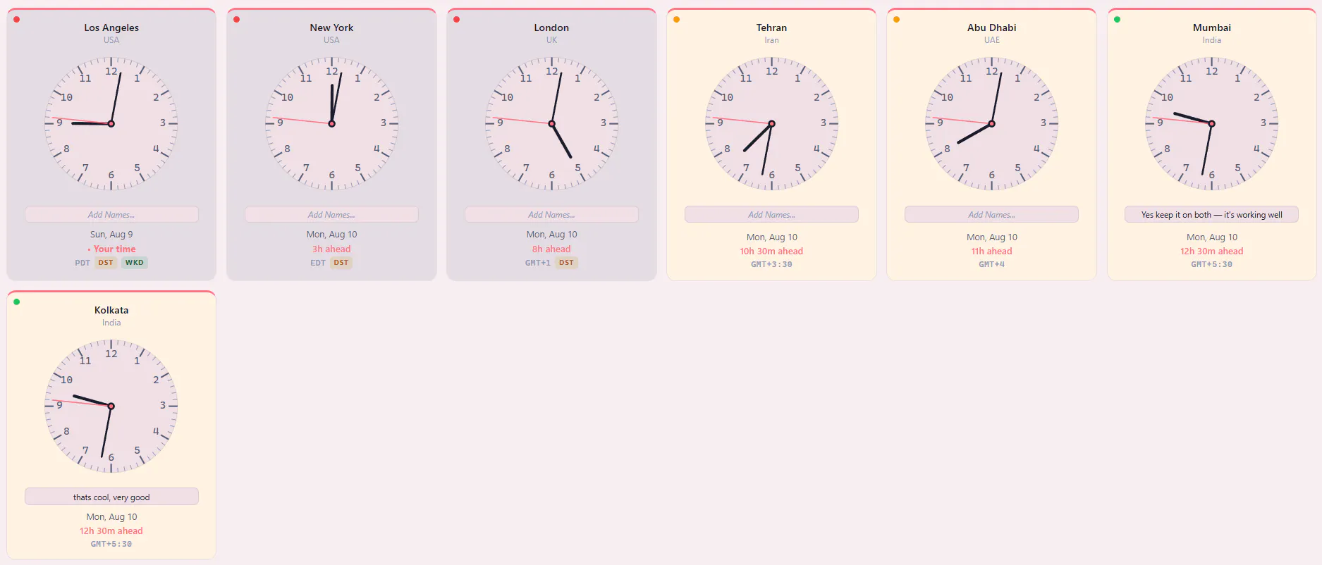 CityTime.io Meeting Planner tools gallery image