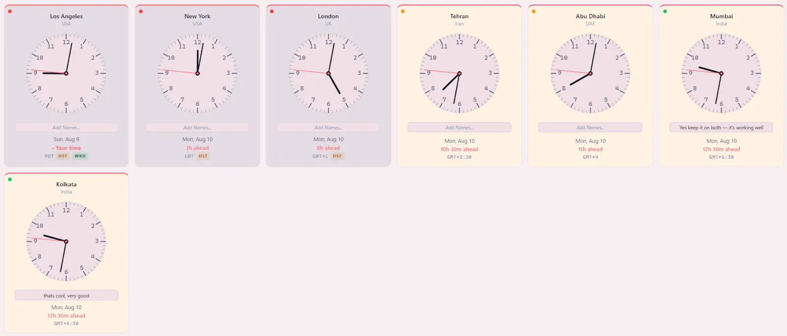 CityTime.io Meeting Planner tools screenshot 4
