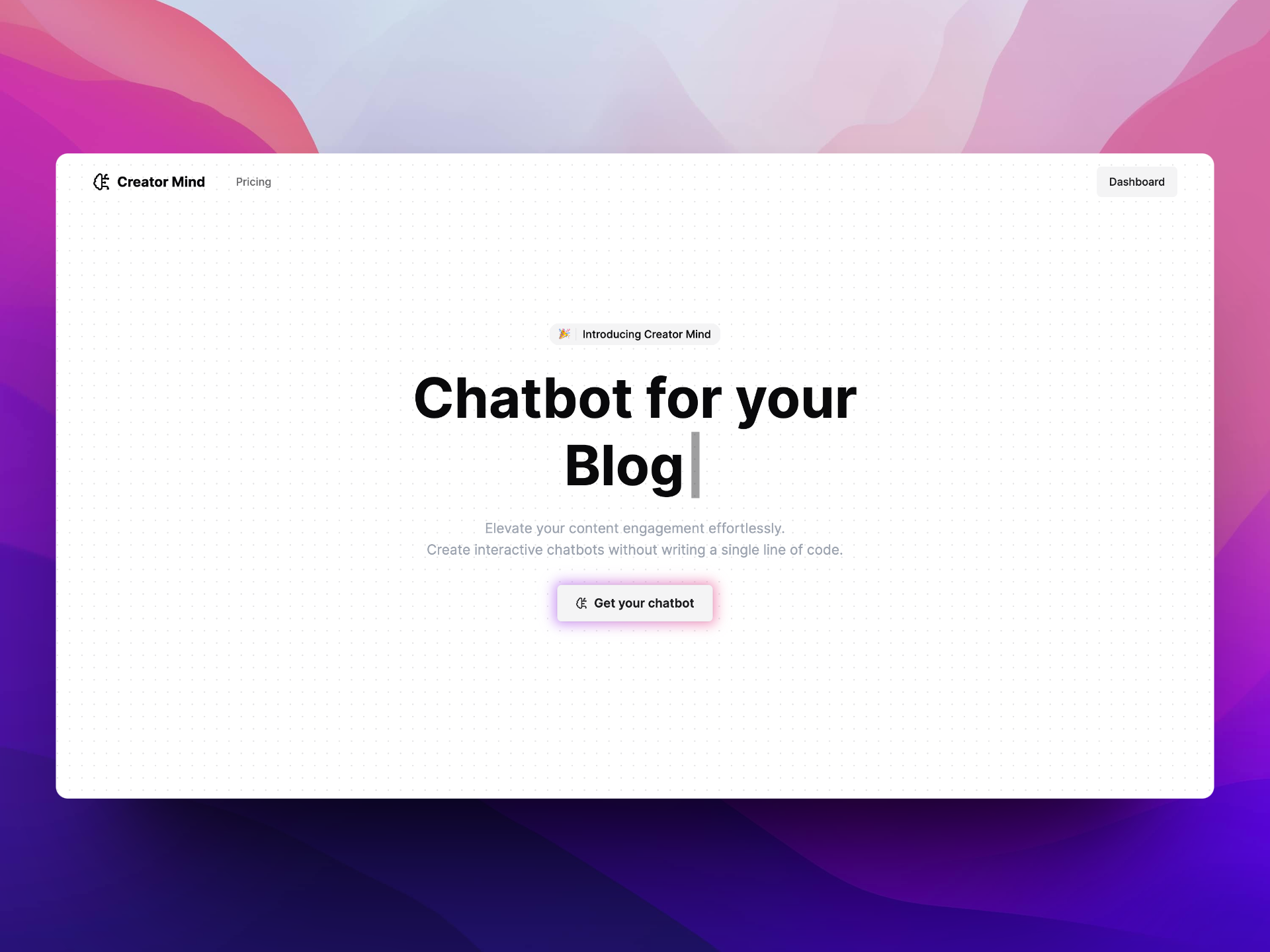 startuptile CreatorMind-Chatbot for blog/newsletter