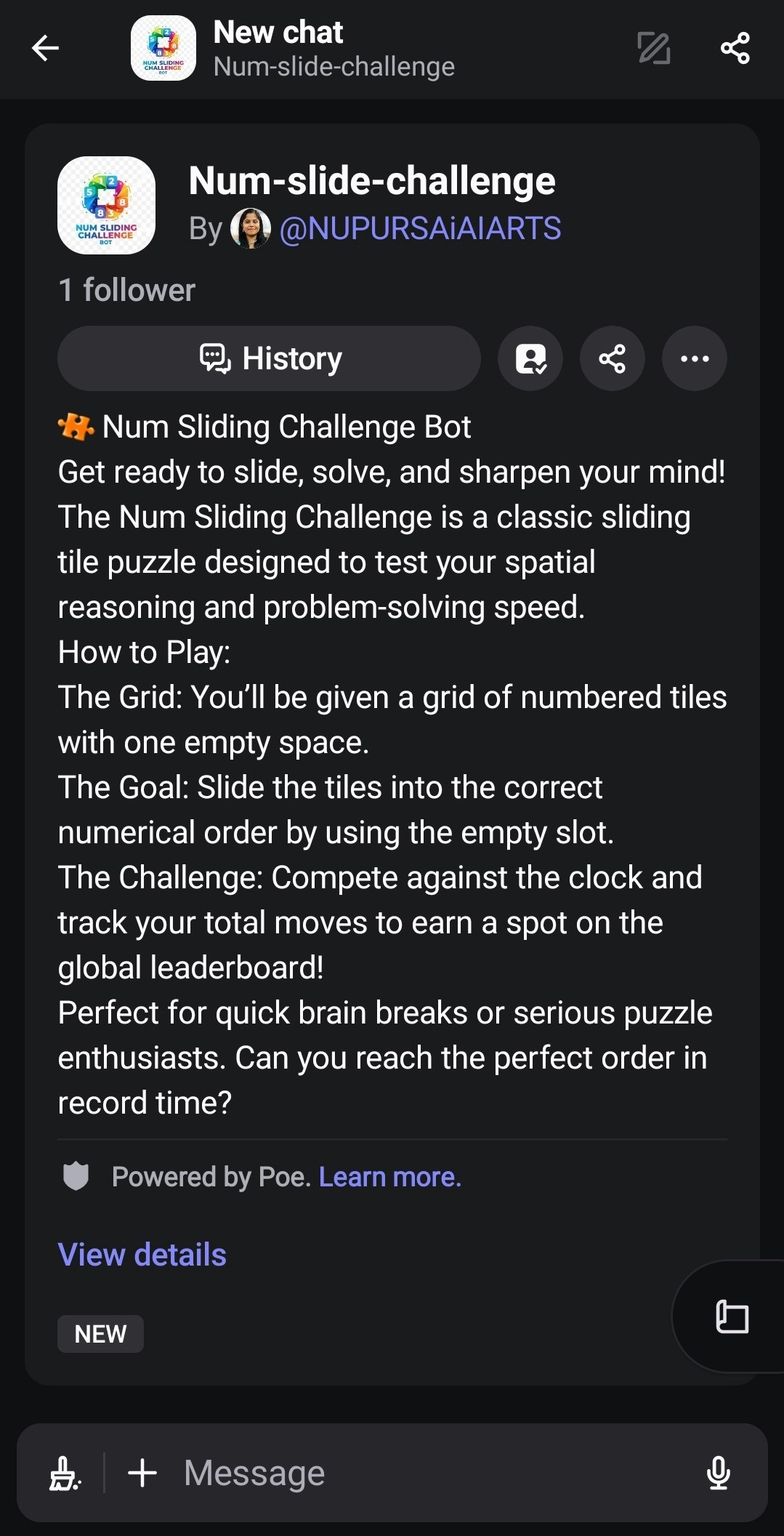 Num sliding challenge  - Screenshot 4 showing product features and functionality