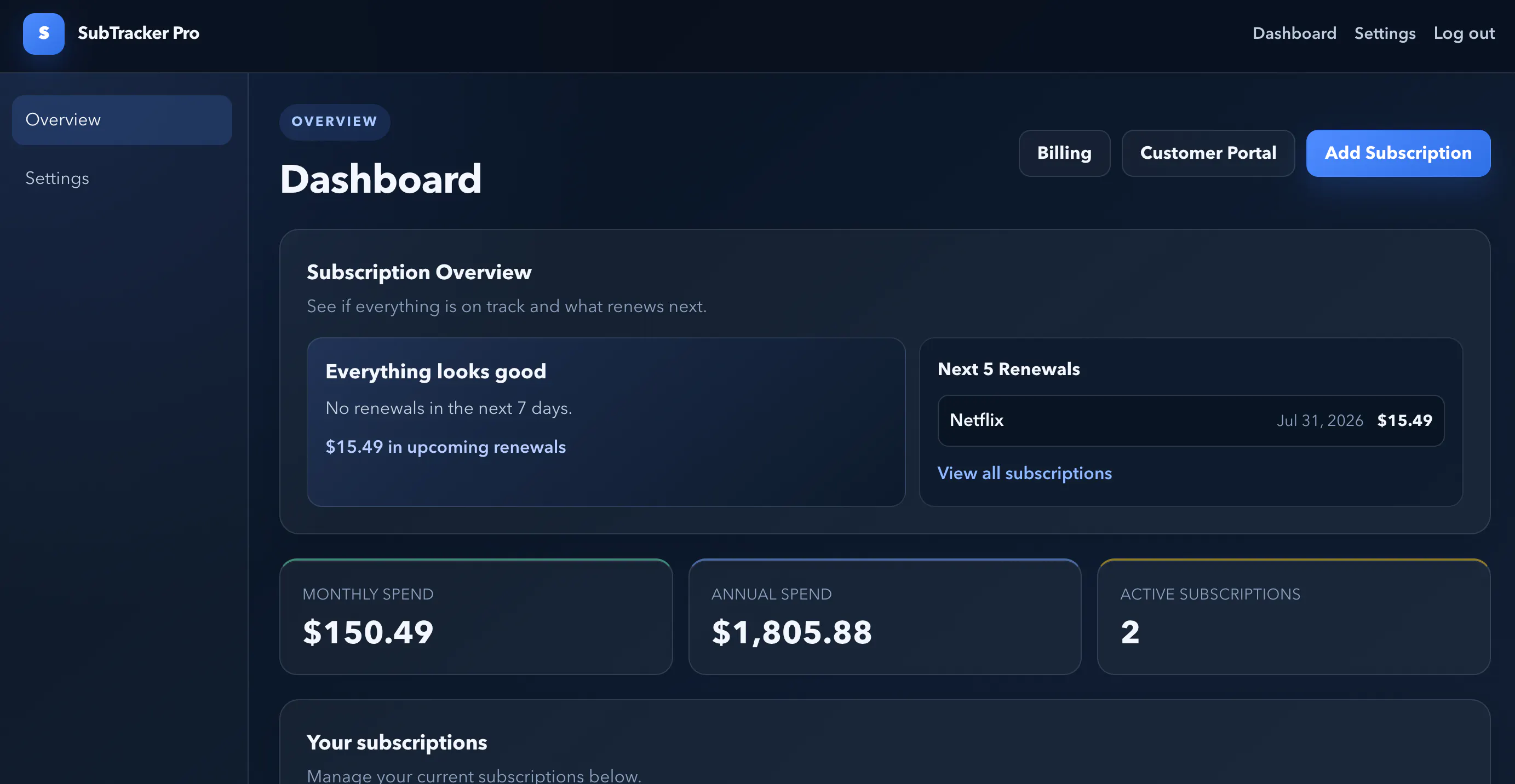 SubTracker Pro gallery image