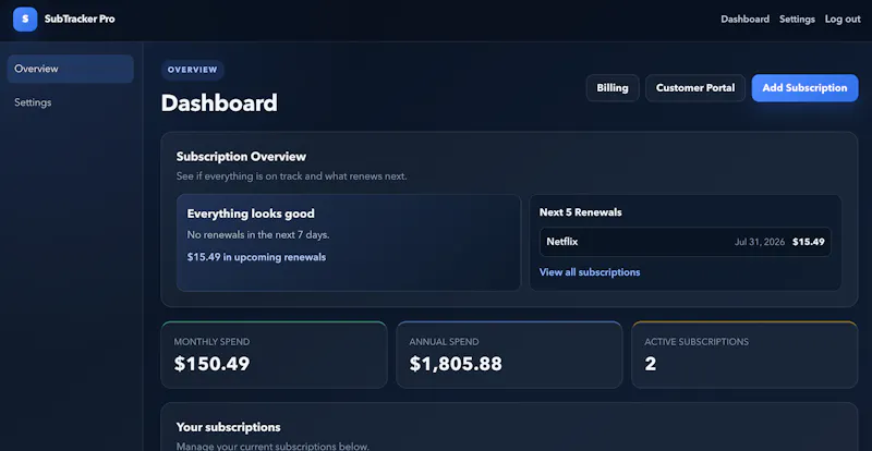 SubTracker Pro screenshot 2