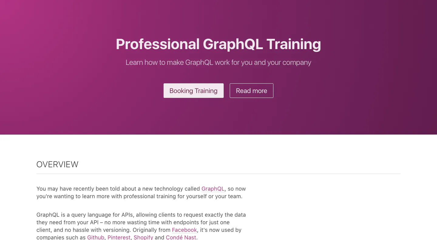GraphQL.training