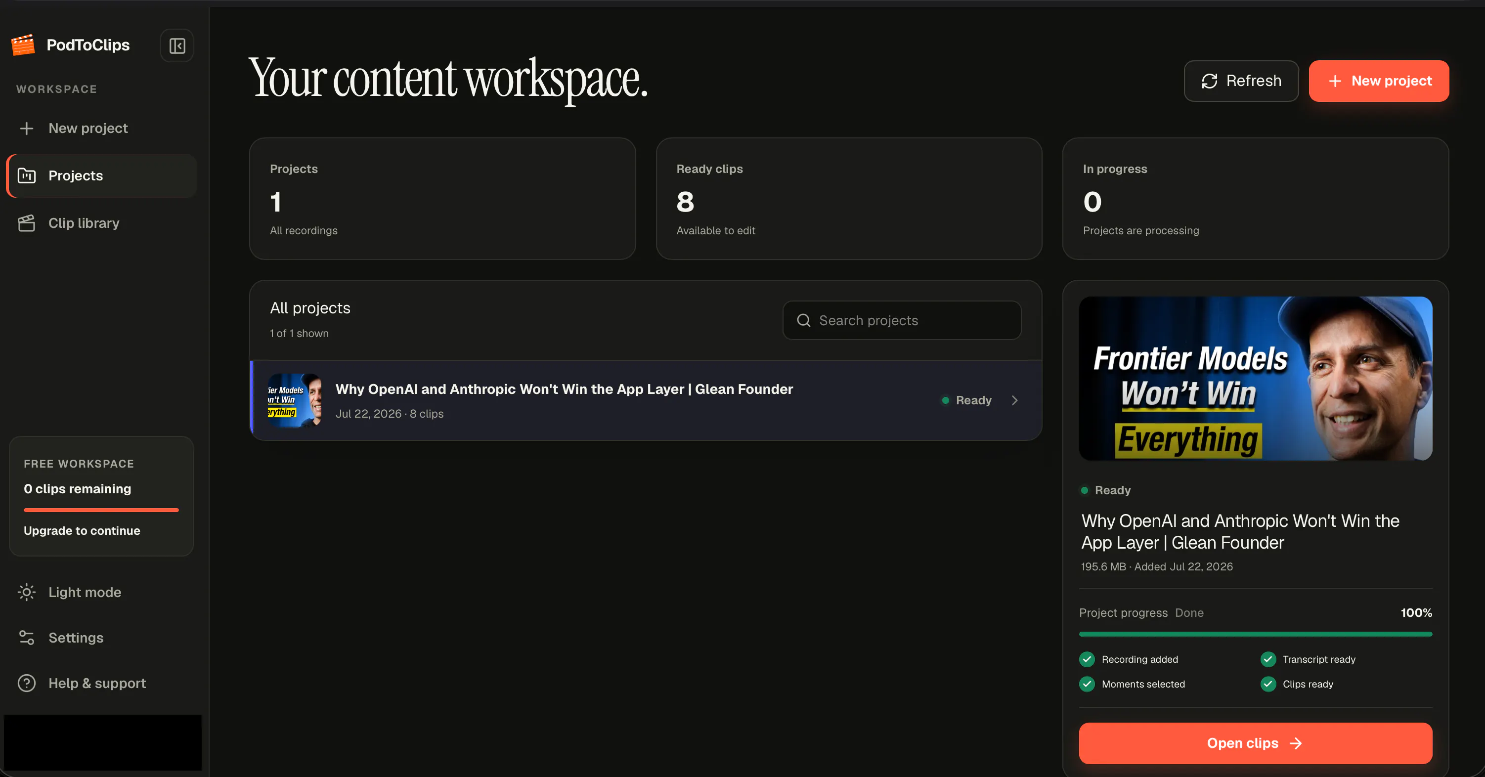 PodToClips AI gallery image