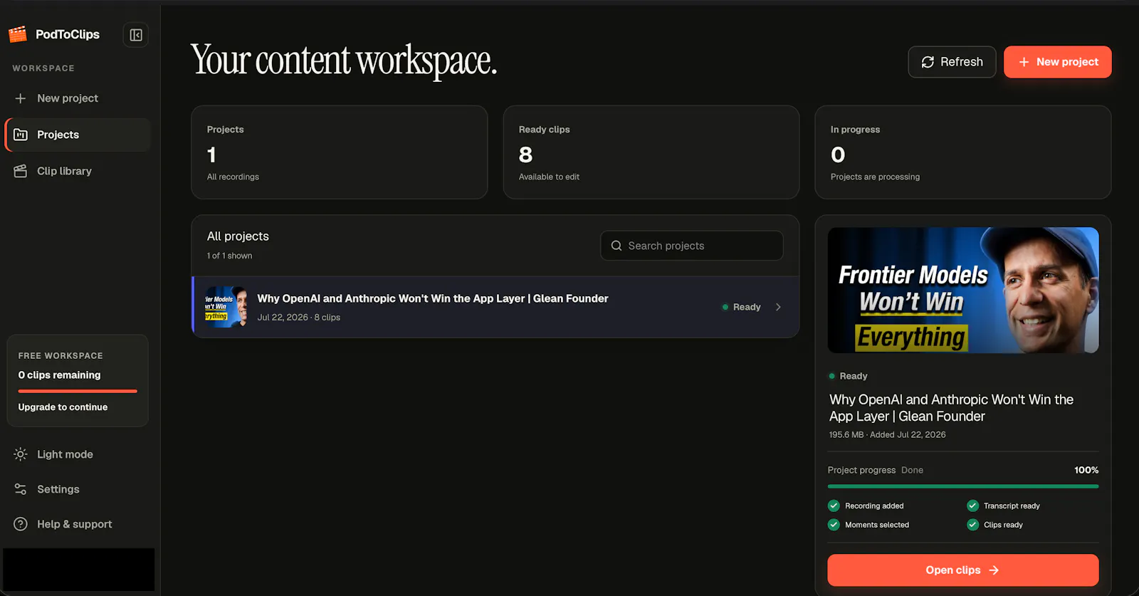 PodToClips AI screenshot 3