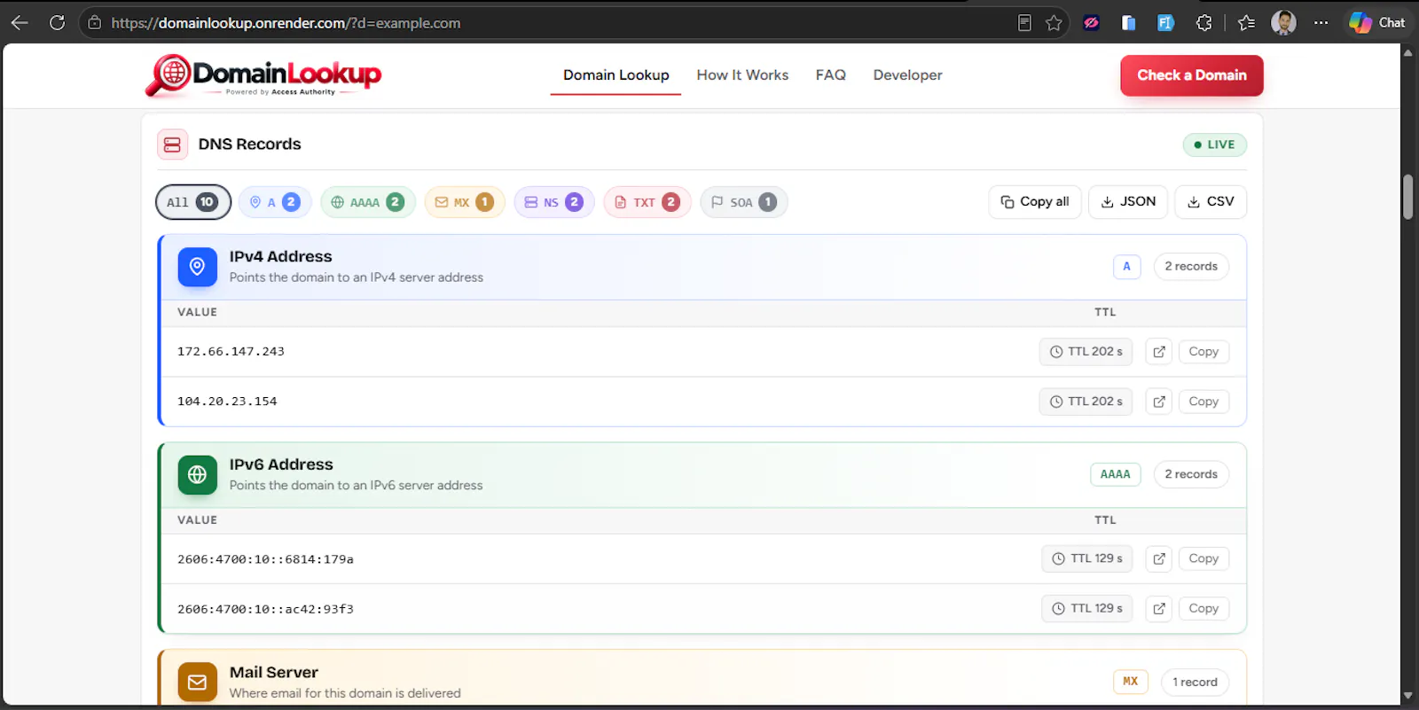 Domain Lookup screenshot 4