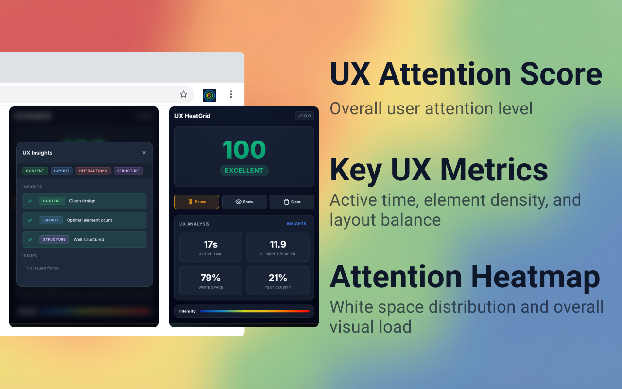 UX HeatGrid - Screenshot 2 showing product features and functionality