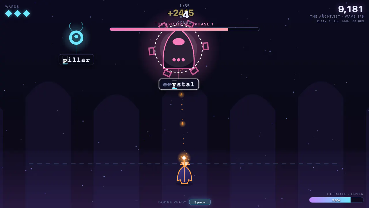 Keywraith — typing game, type to kill gallery image