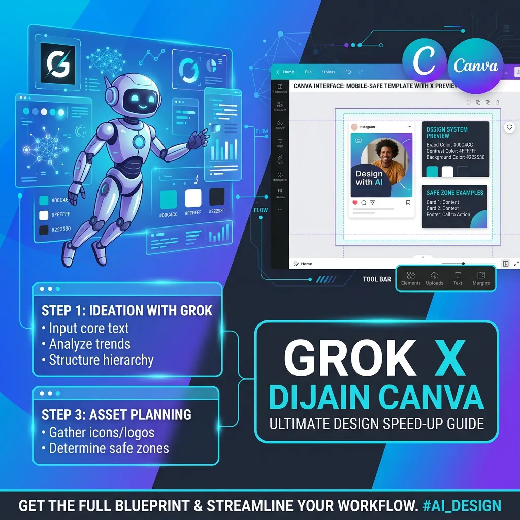 Grok × Canva Infographic System logo