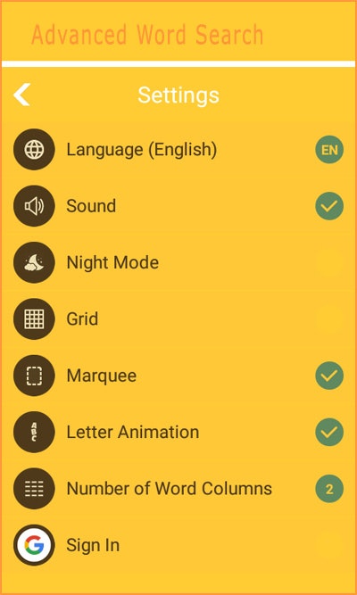 Advanced Word Search Puzzle– Android Game gallery image