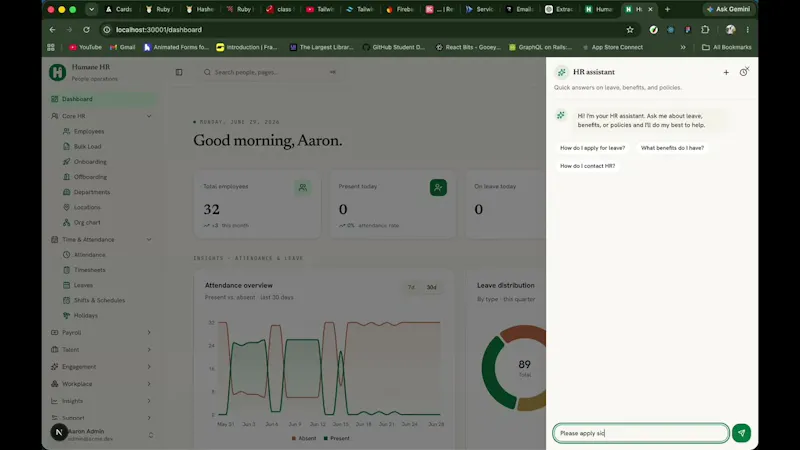 Humane HR screenshot 1 (video preview)