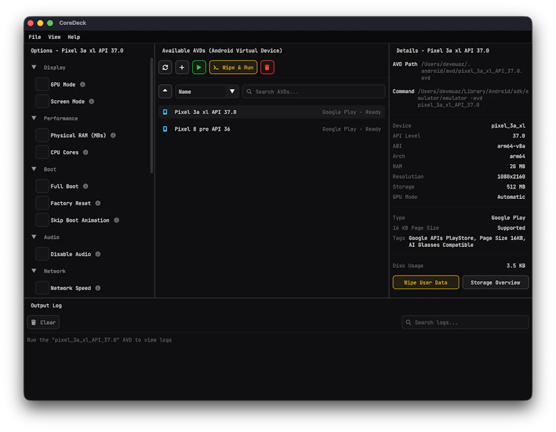 CoreDeck screenshot 1