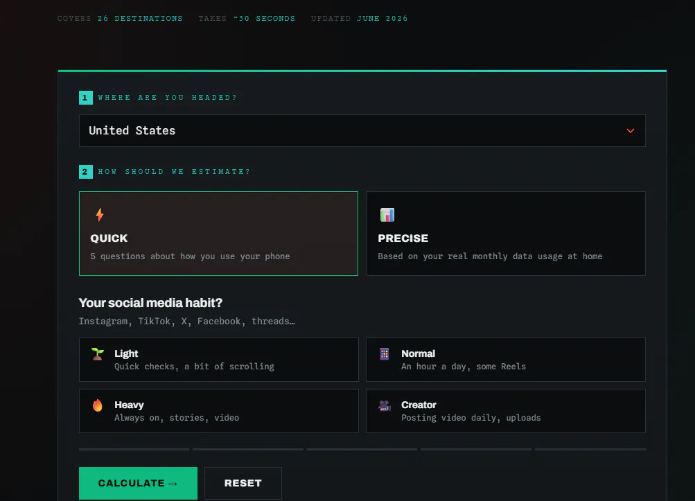driftAmericas Data Calculator