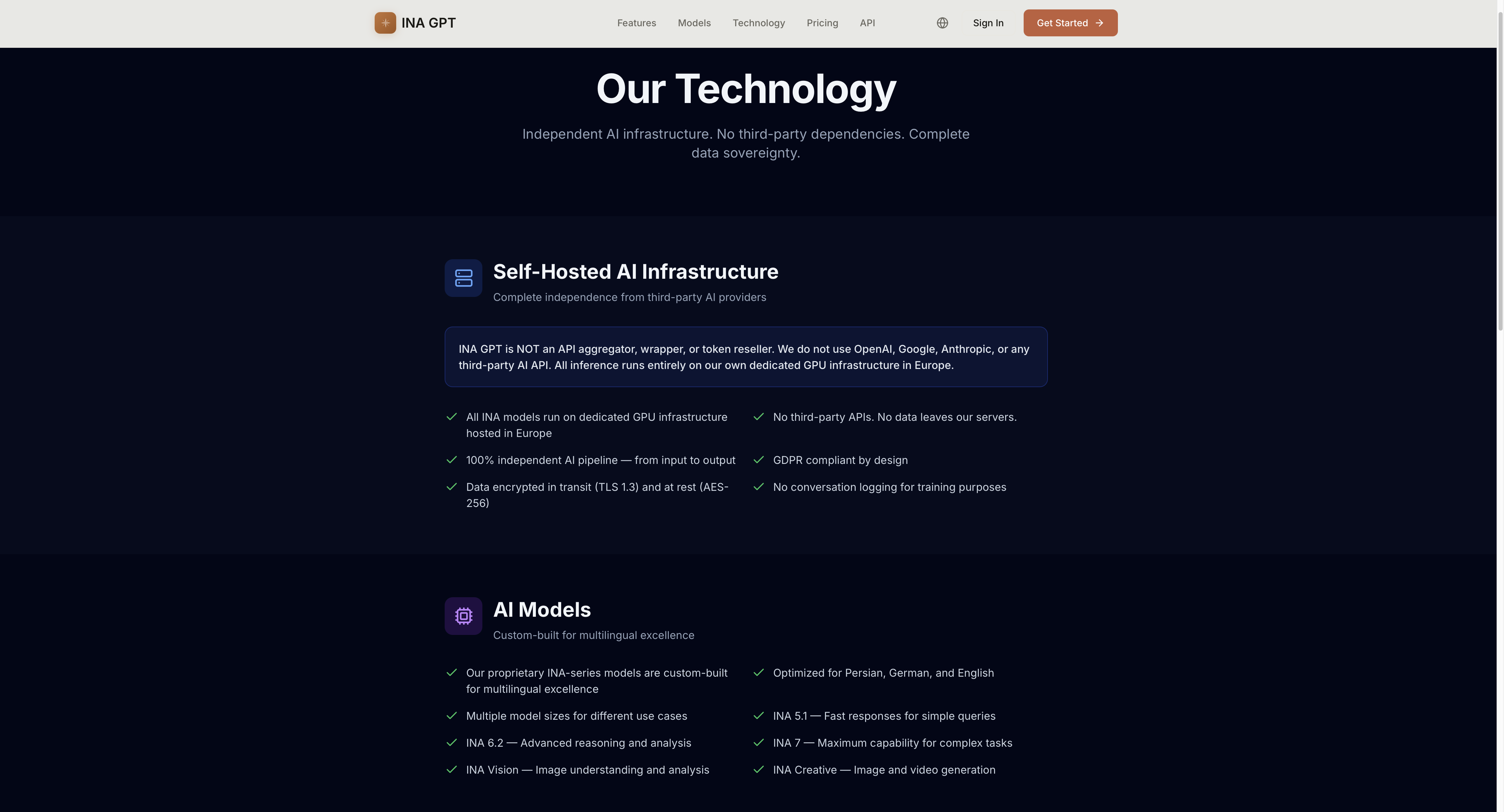 INA GPT - Screenshot 5 showing product features and functionality
