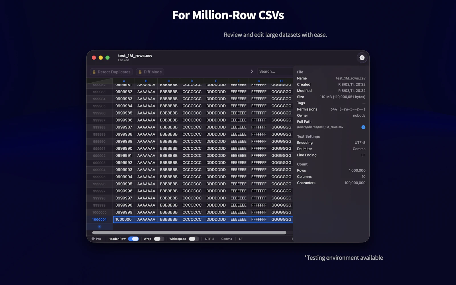 GlassCSV screenshot 5