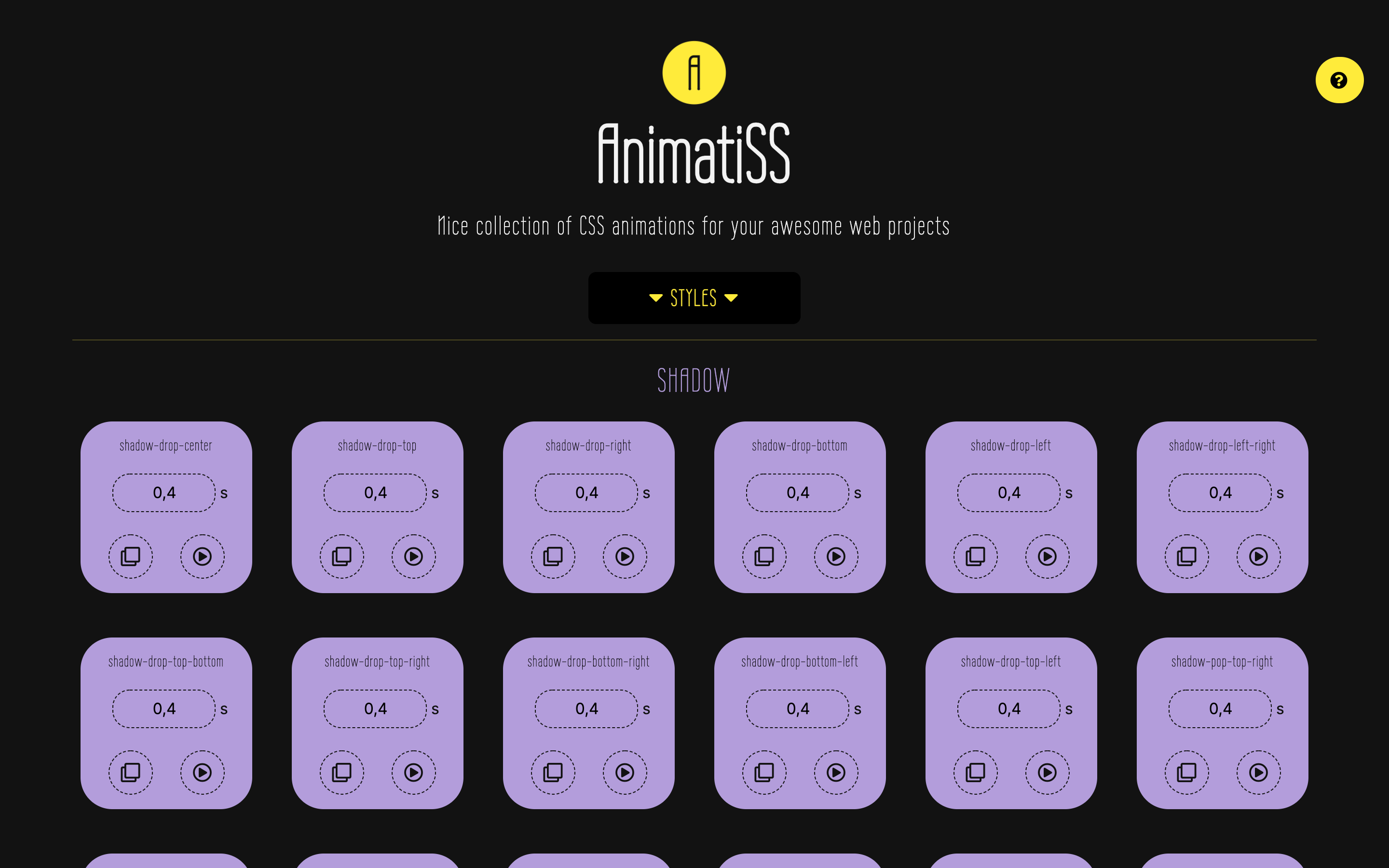 AnimatiSS - A nice, colorful collection of CSS animations media 4