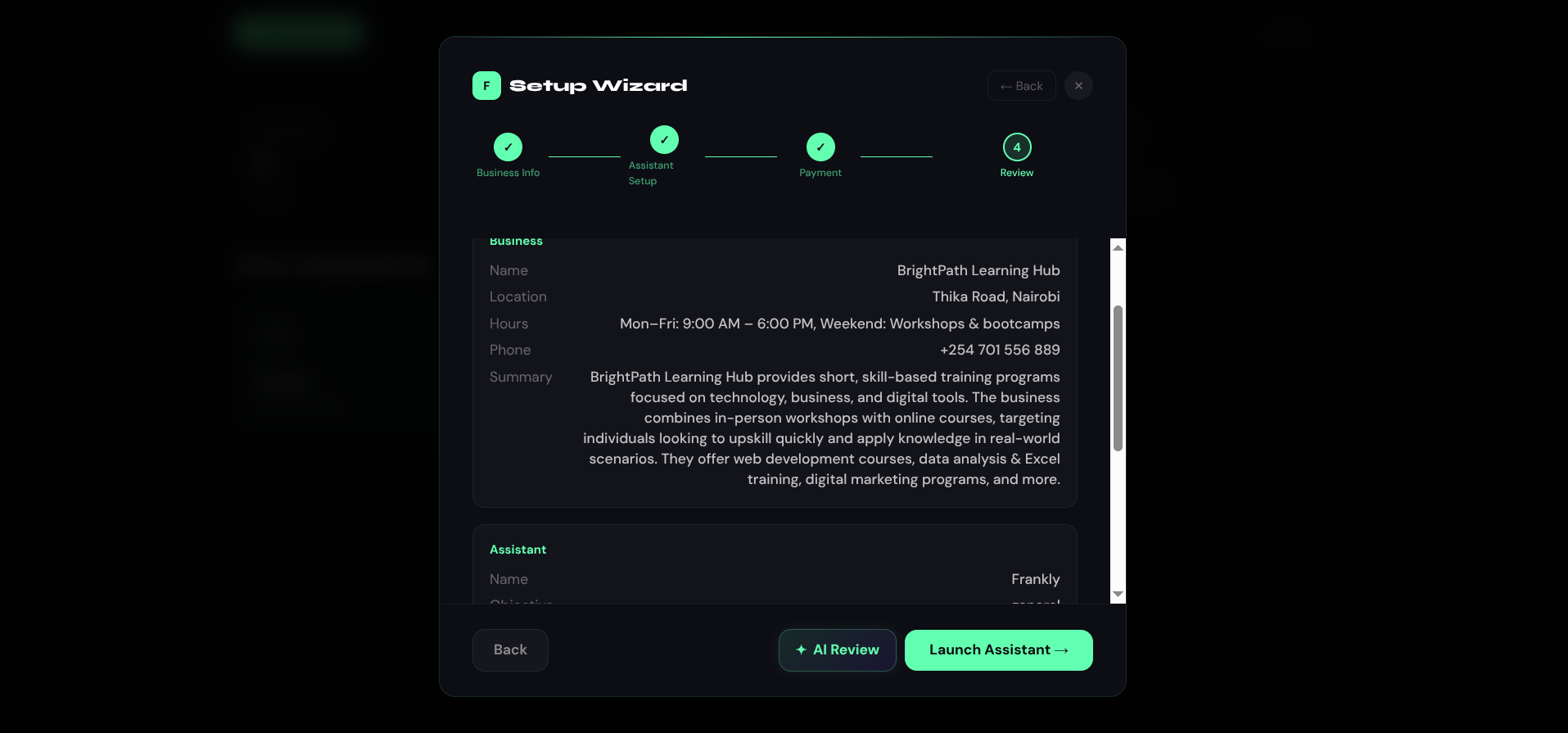 Frankly — Digital business assistants gallery image