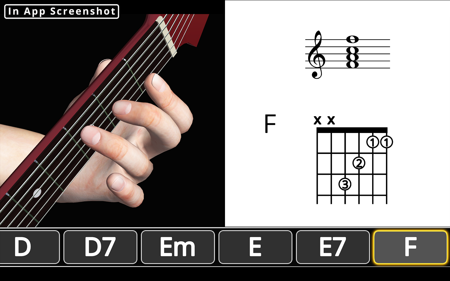 Basic Guitar Chords 3D gallery image