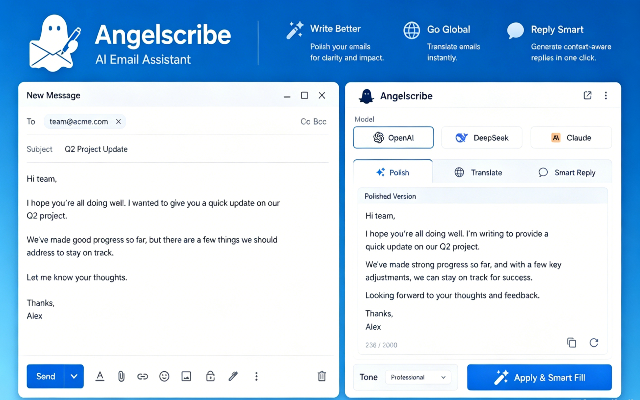 Angelscribe: AI Email Writer & Reply gallery image