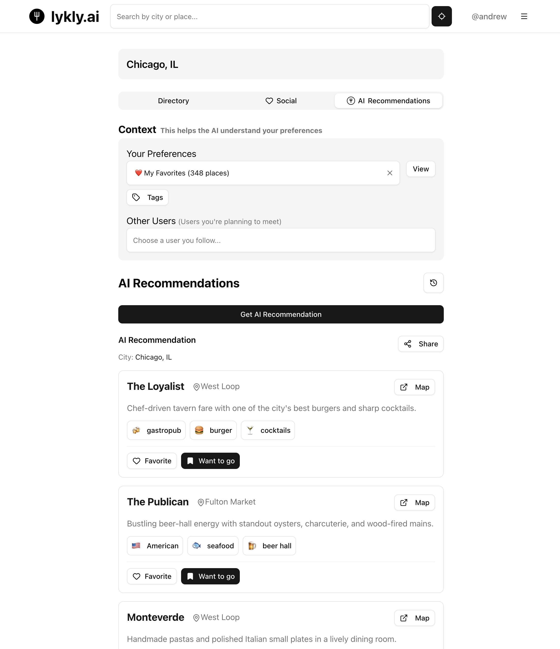 Lykly - Main product screenshot demonstrating key features and user interface