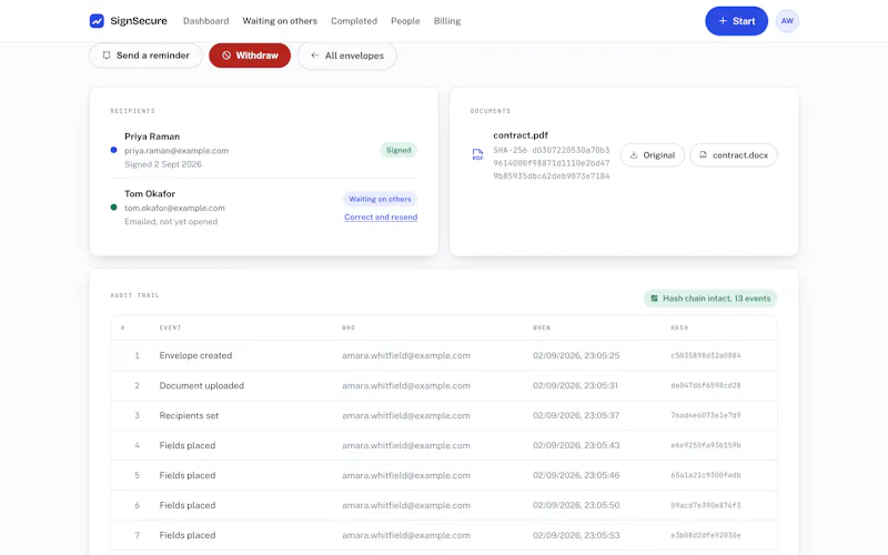 E-signature tool with AI Identity Checks screenshot 6