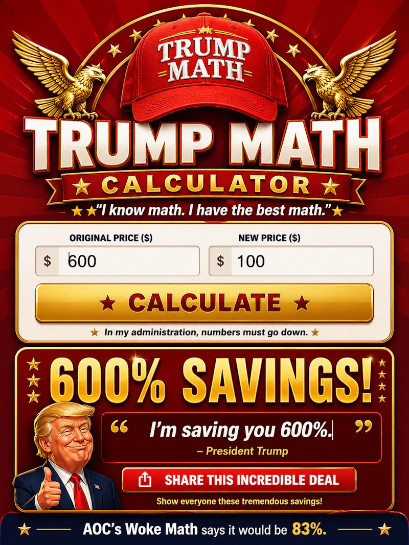 Trump Math Calculator screenshot 1
