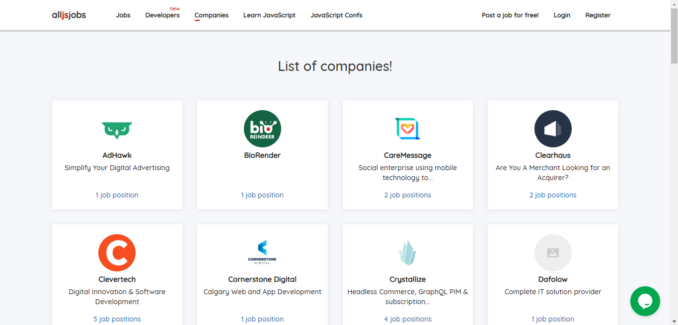 All JavaScript Jobs gallery image