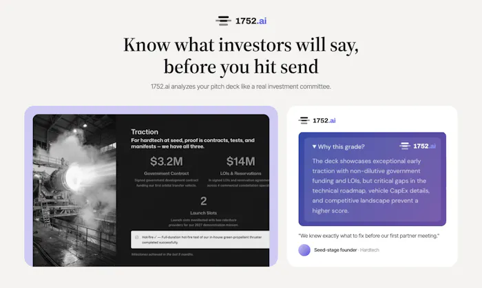 1752vc Pitch Deck Analyzer产品图