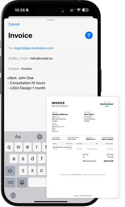 Mailvoicer - Invoicing Clients by Email gallery image