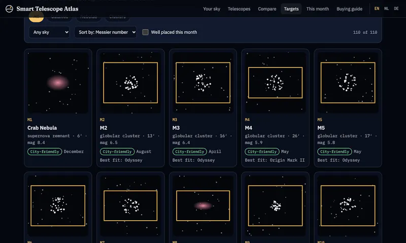 Smart Telescope Atlas screenshot 4