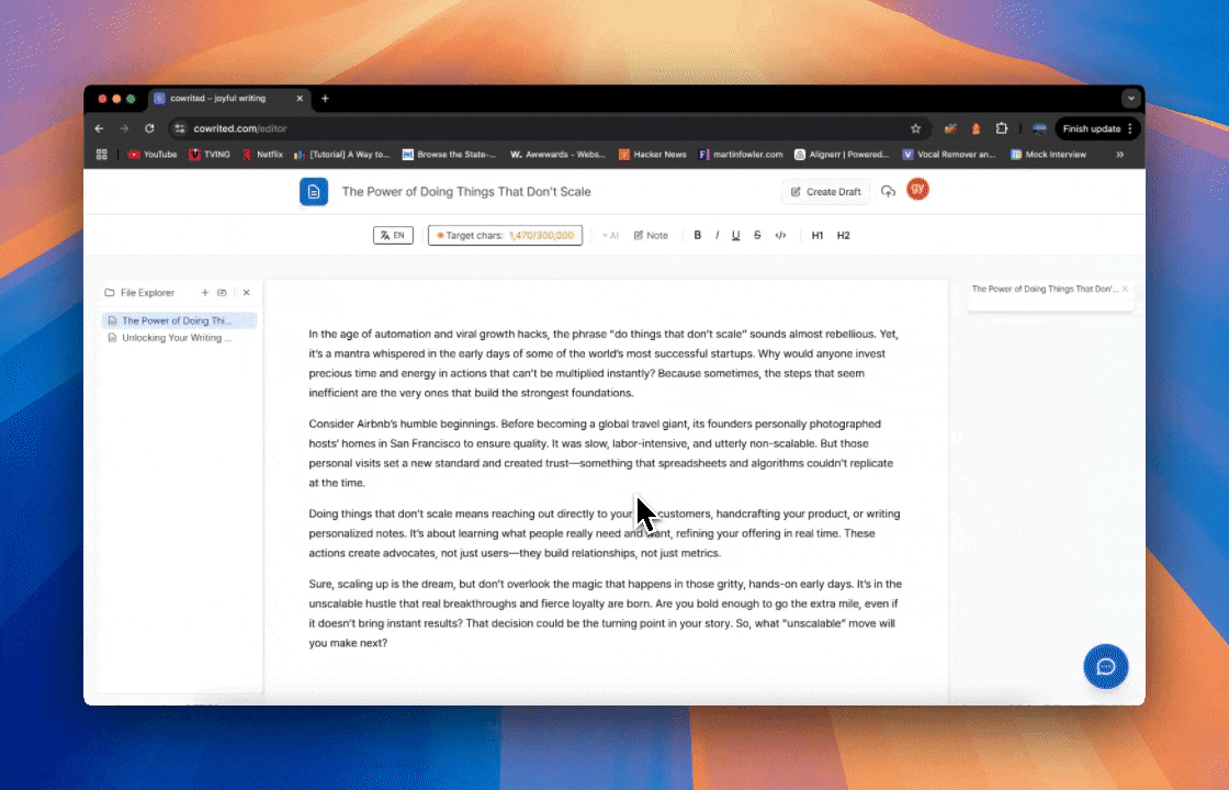 Kuhzeit - KI -einheimischer Redakteur für professionelle Schriftsteller Medien 2