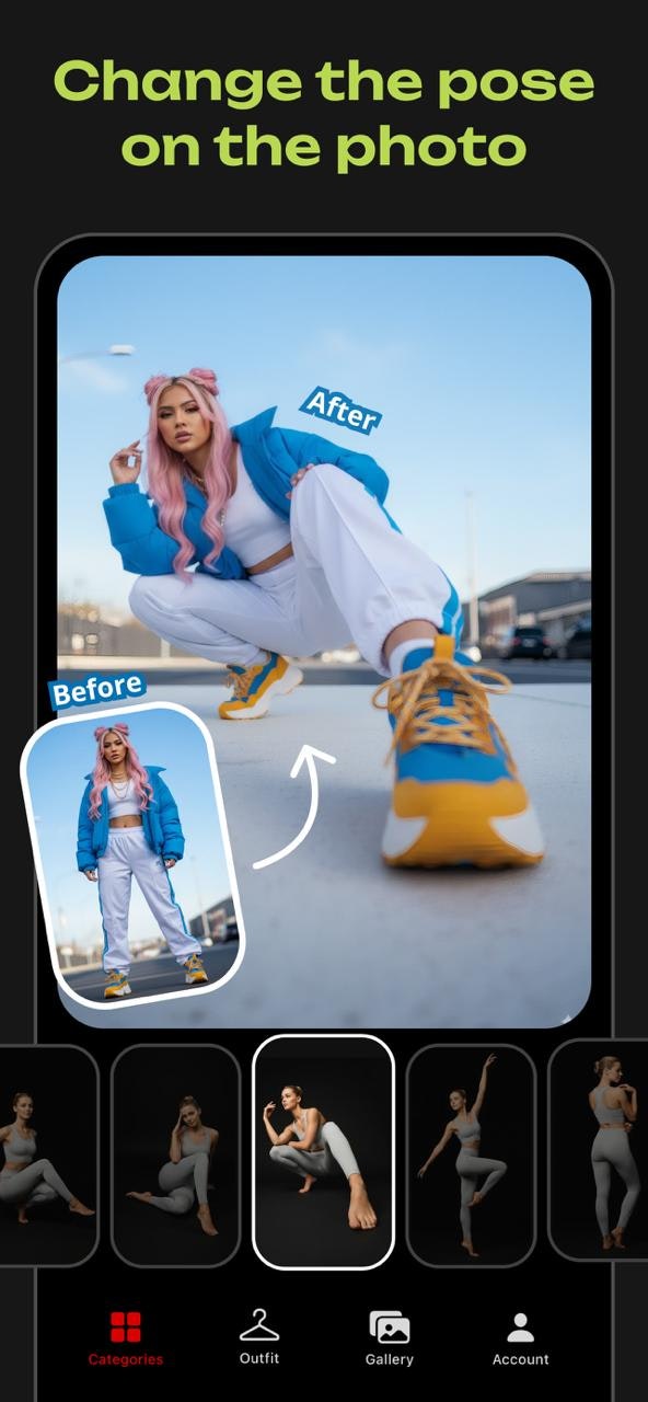 Mídia 2 de STNI: Eu Foto e Vídeo - Transforme suas selfies em Polaroids assustadoras e chiques com magia de IA