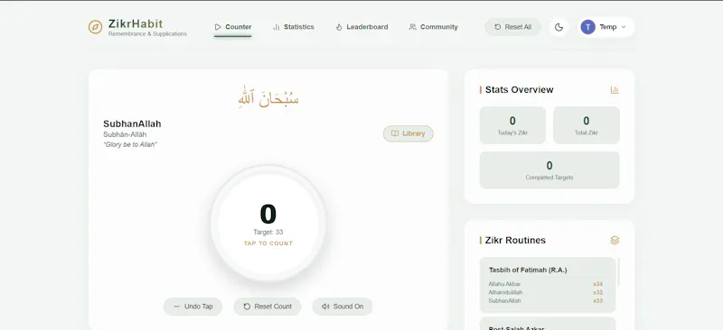ZikrHabit screenshot 1