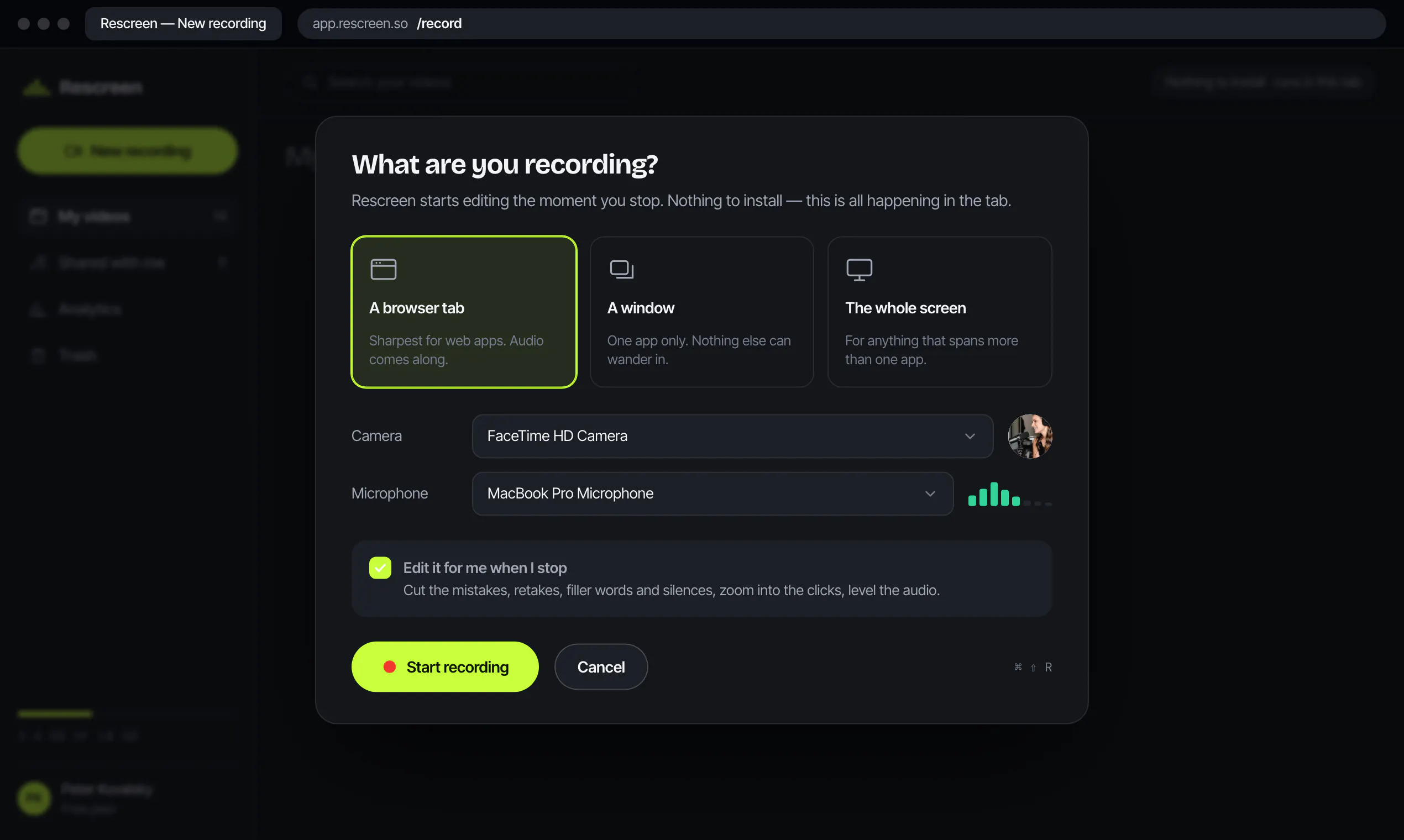 Rescreen screenshot