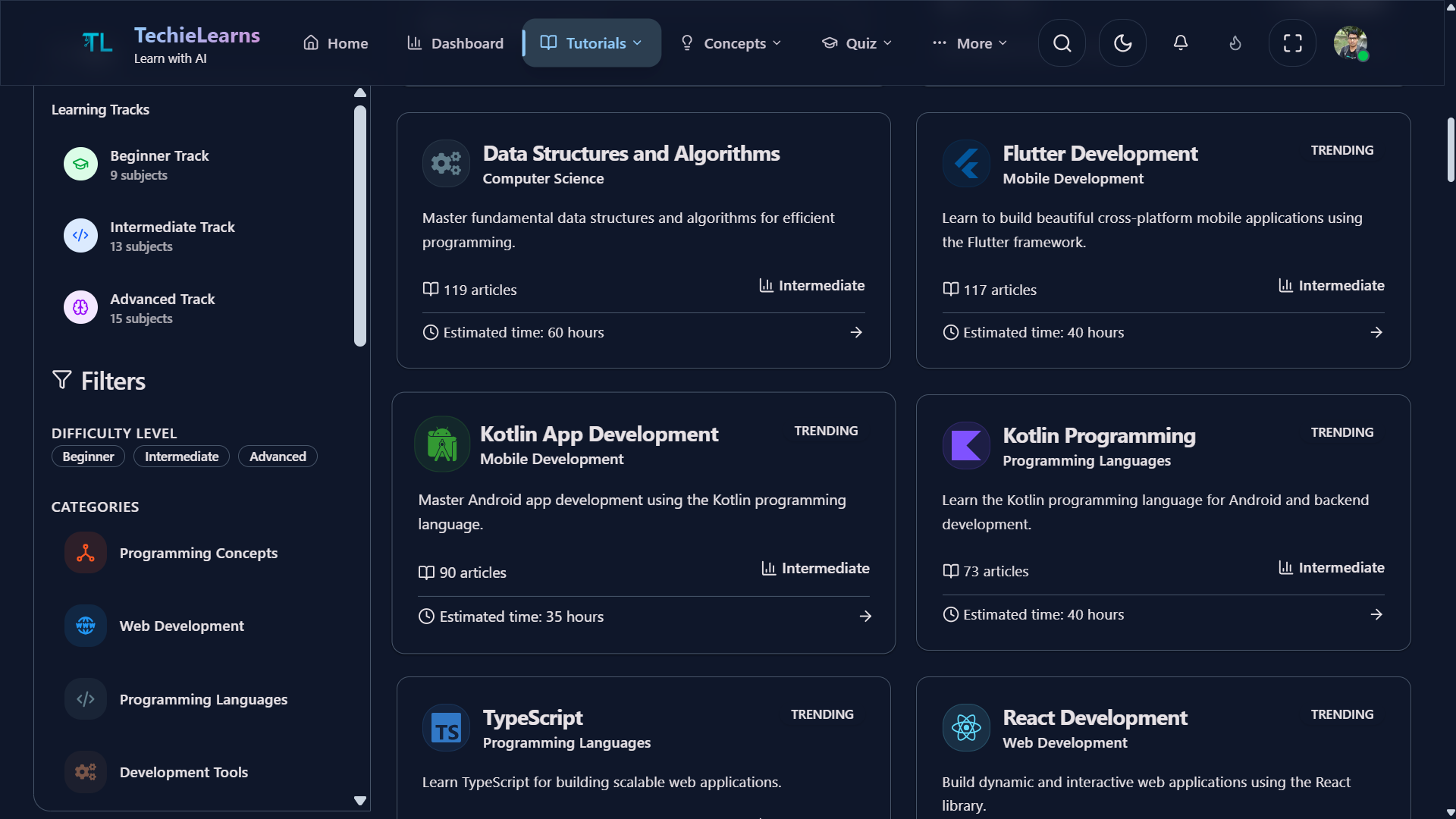 TechieLearns — AI Learning Platform gallery image