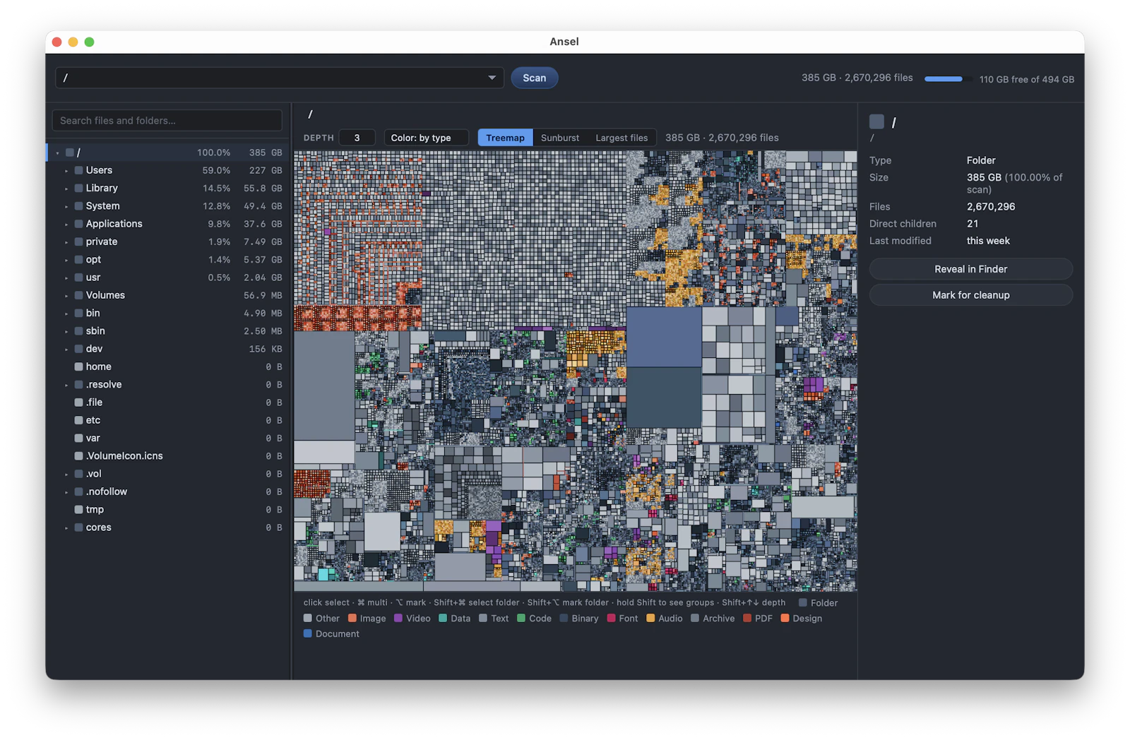 Ansel — Disk Usage Analyzer screenshot 1