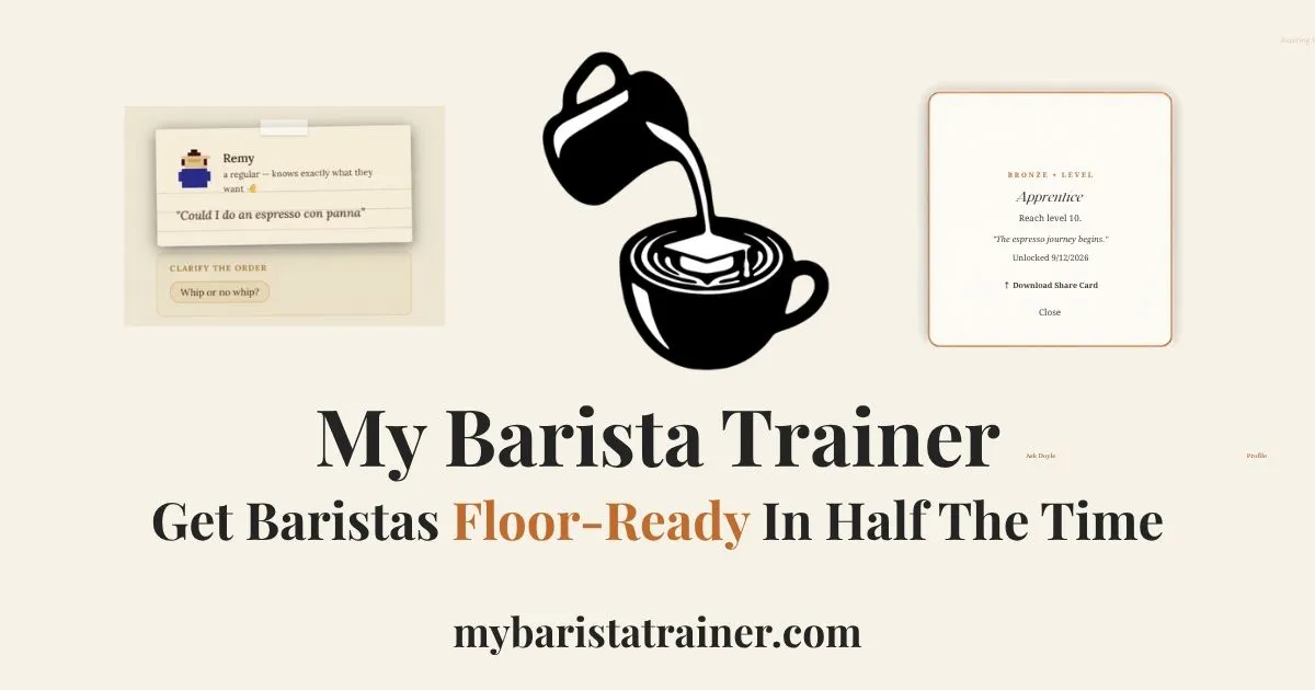 My Barista Trainer — Gamified Training gallery image