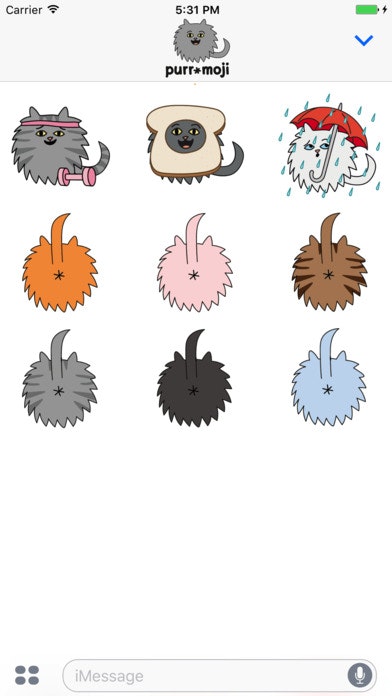 Purr-Moji App Cat Stickers - Fun Pack (for iMessage) gallery image