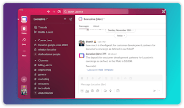 Locusive's Free Chatbot For Slack gallery image