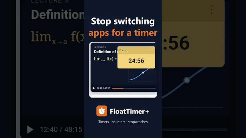 FloatTimer+ screenshot 1 (video preview)