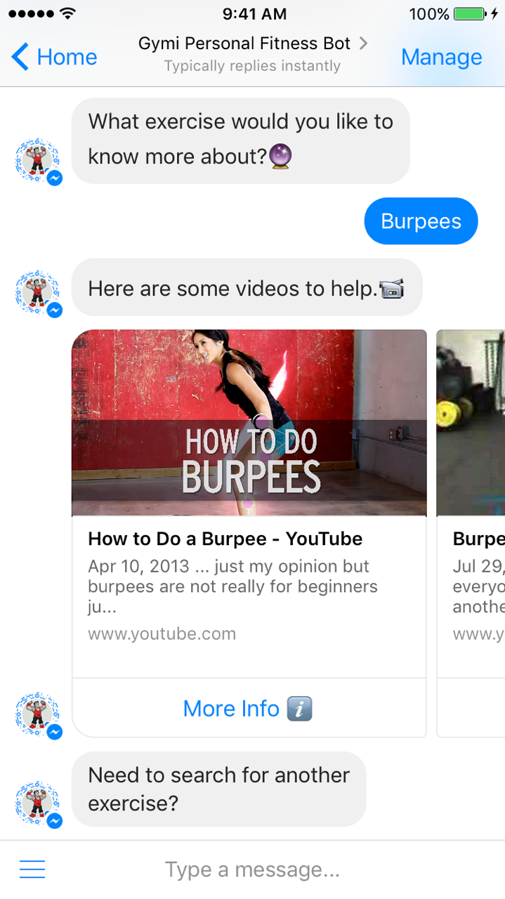 Gymi Health and Fitness Bot gallery image