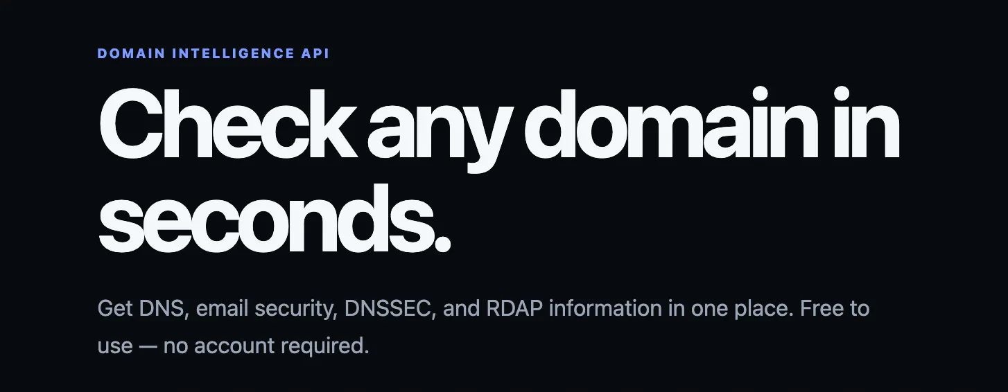 Domain Intelligence API