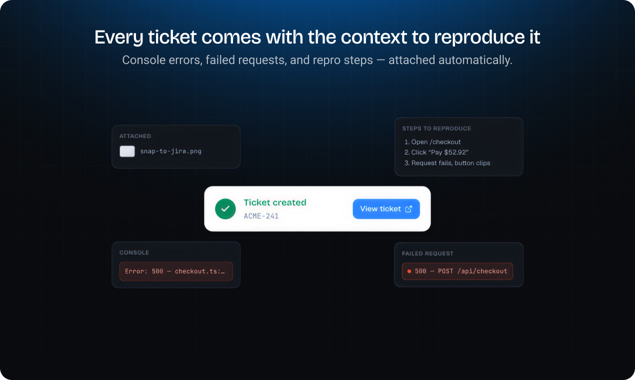 Snap to Jira, ClickUp & More gallery image