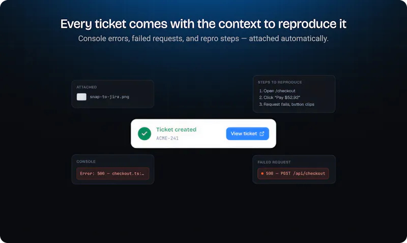 Snap to Jira, ClickUp & More screenshot 2