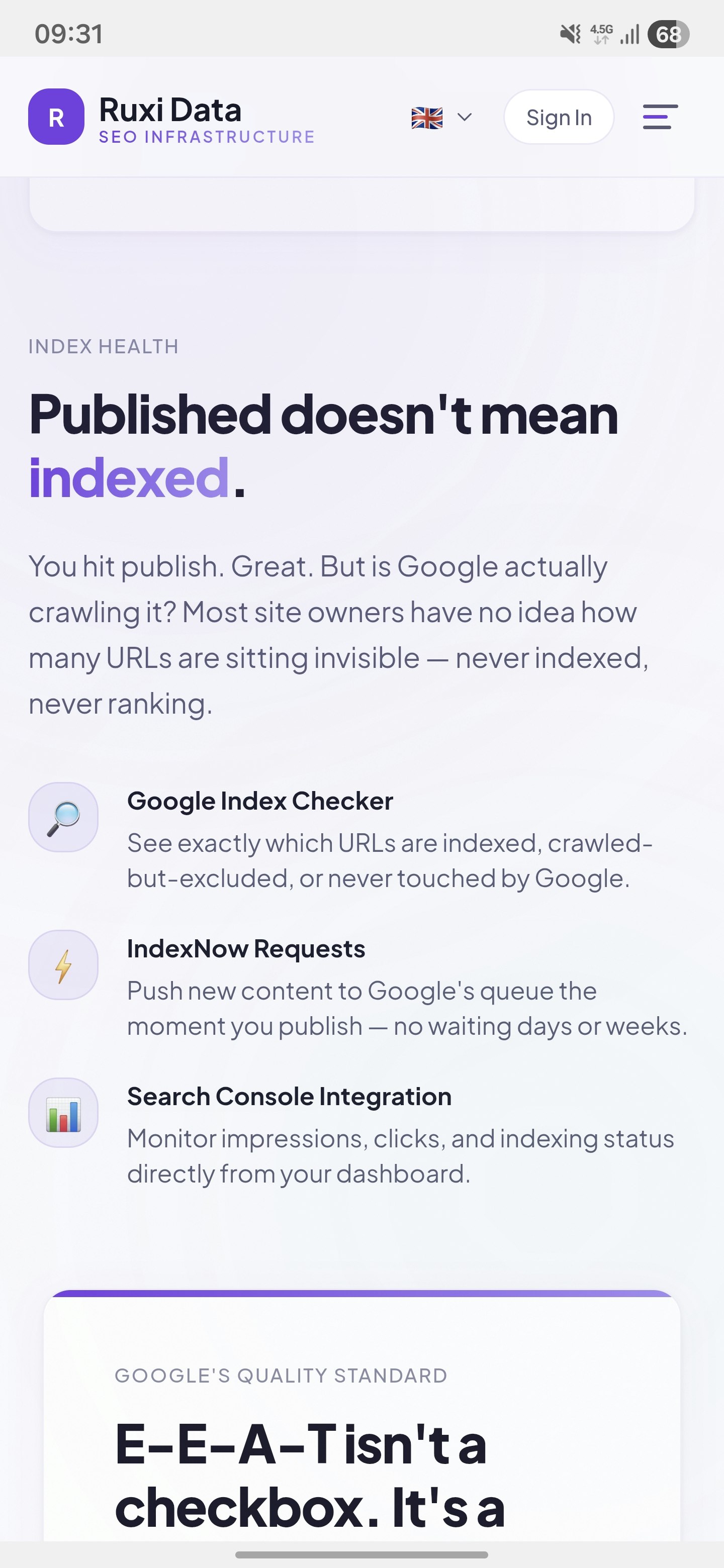 Ruxi Data - SEO Infrastructure gallery image