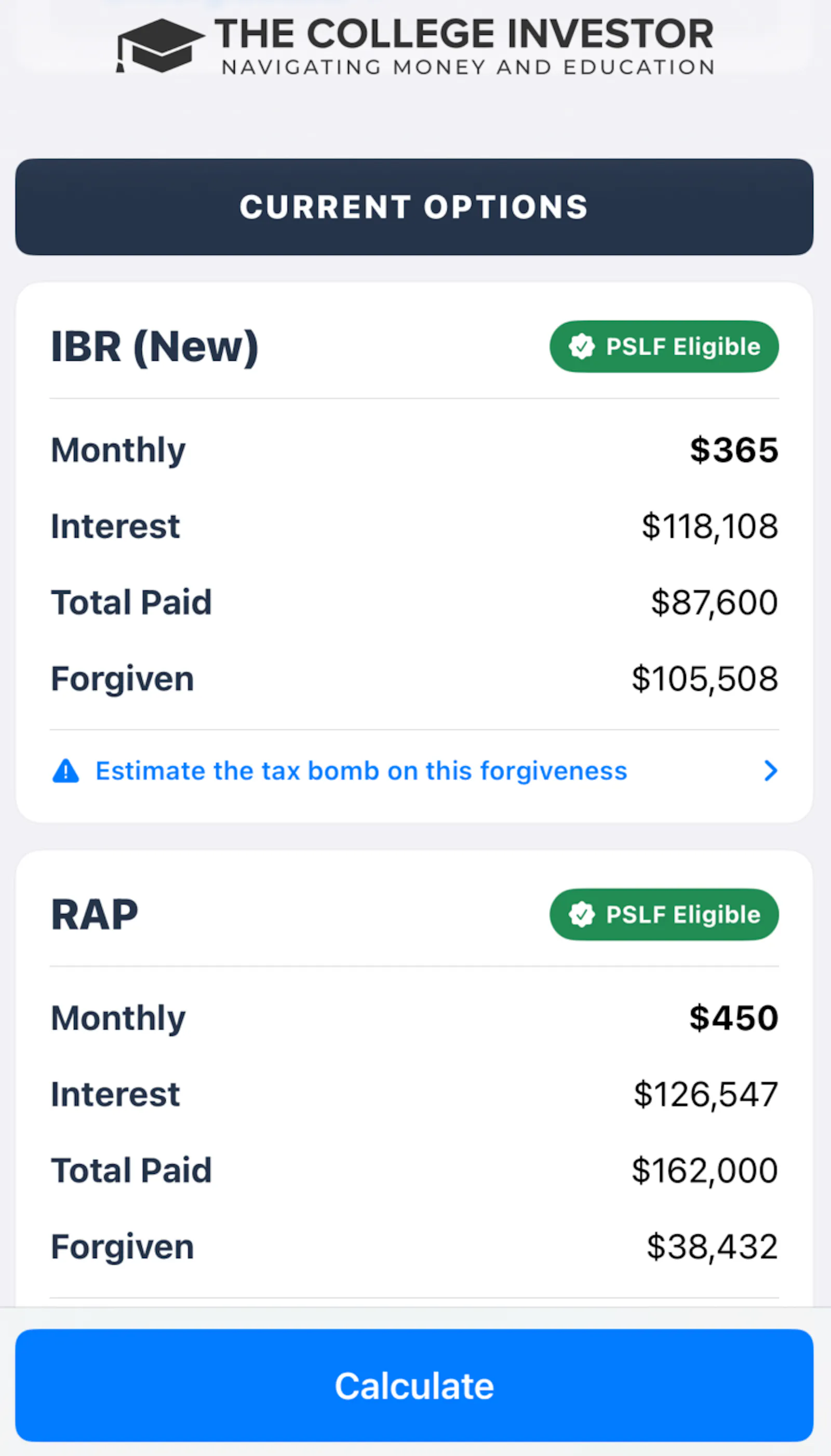 Student Loan Calculator by TCI screenshot 1