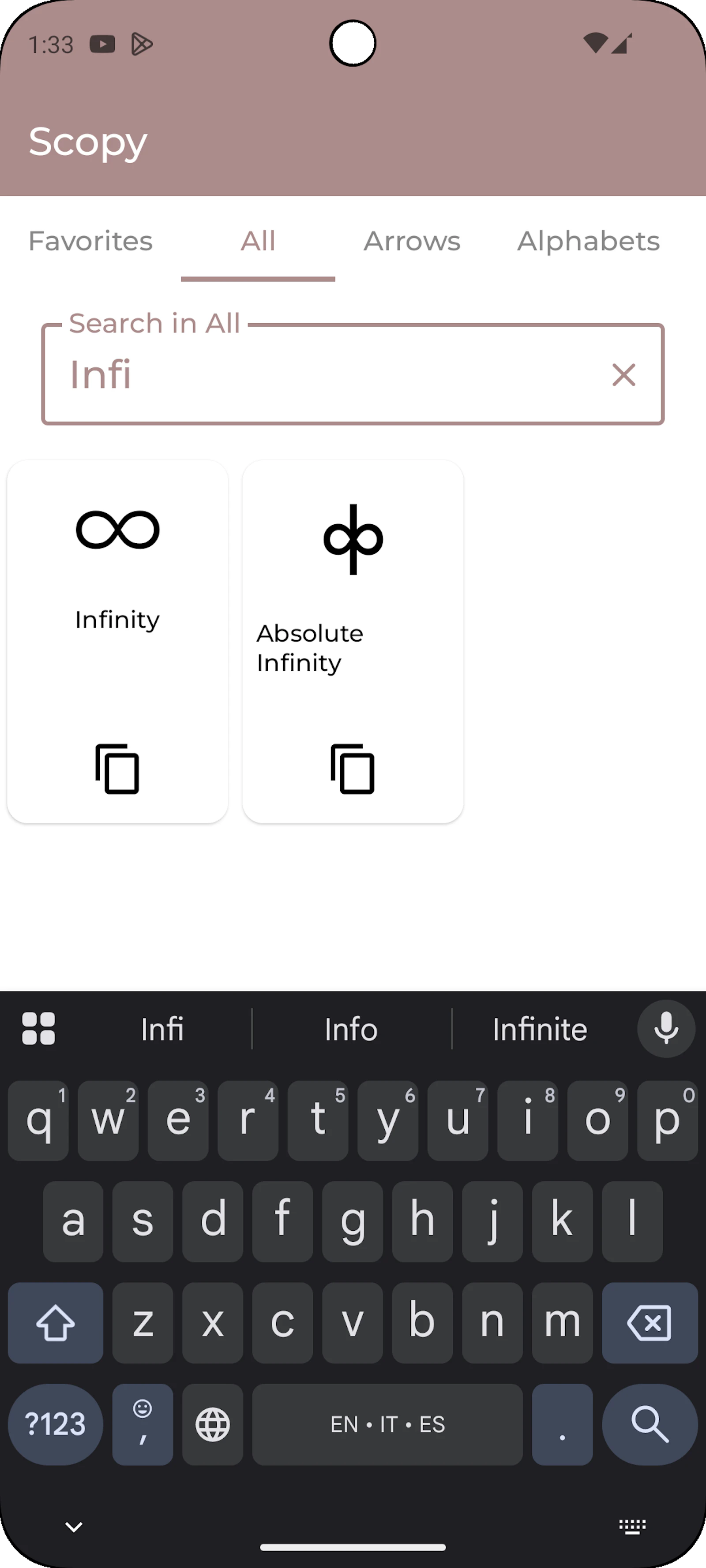 Scopy: Symbols, Fonts & Kaomojis screenshot 6