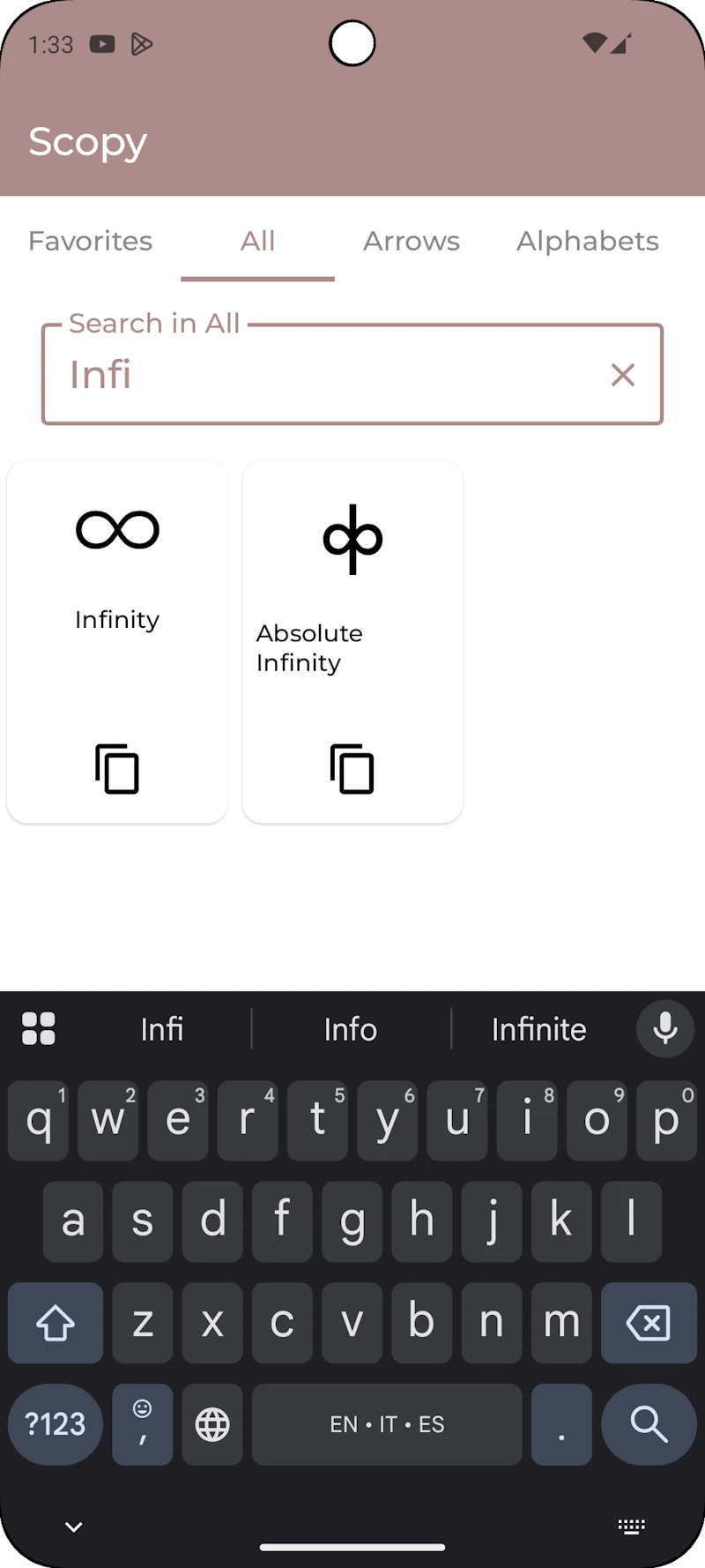 Scopy: Symbols, Fonts & Kaomojis screenshot 6