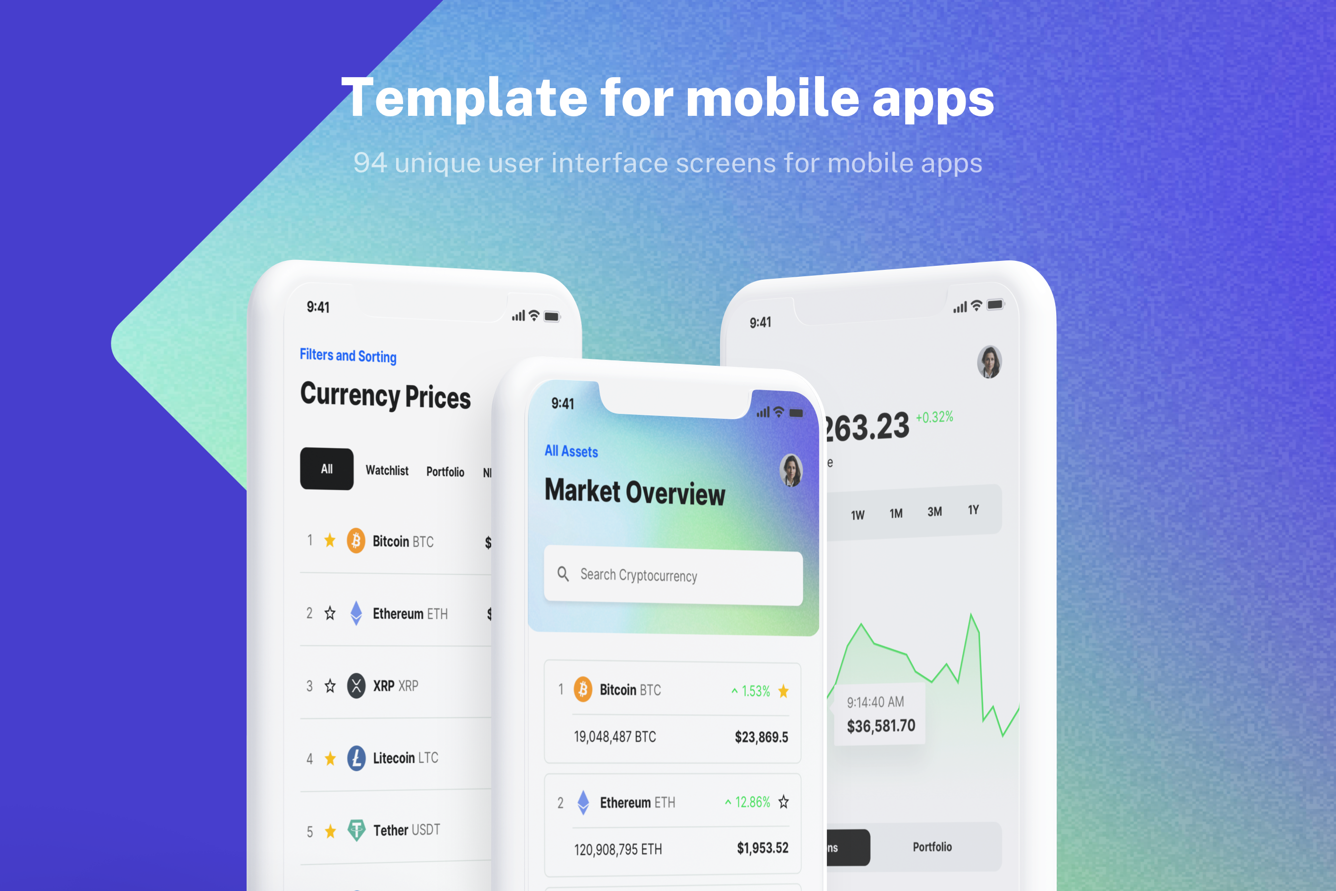 Cryptasa -UI Kit Defi (Crypto) 스타트 업 - Defi 스타트 업을위한 190 페이지 및 334 개의 기호 미디어 3