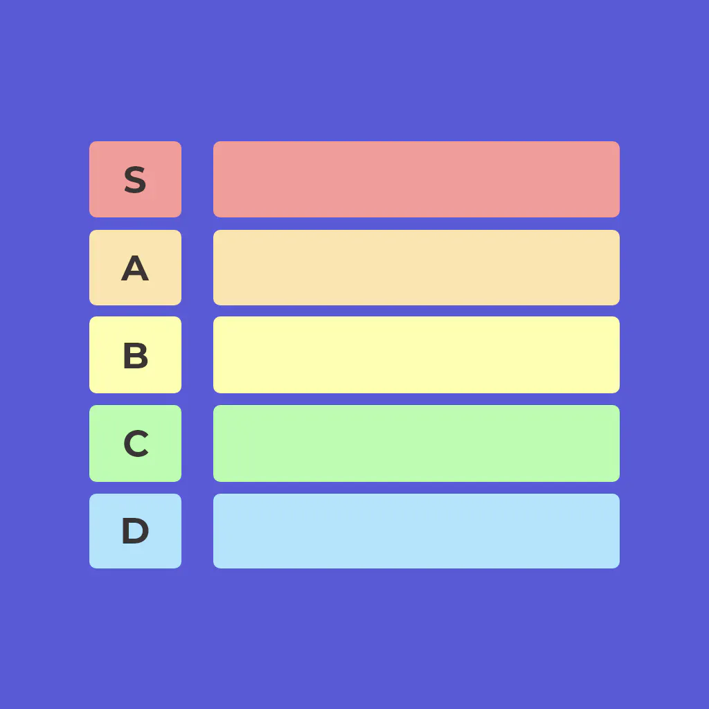 Tier List Ranking: Rank It All